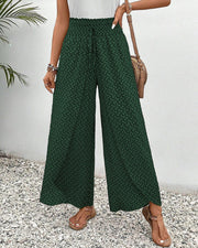 Sommerhose Damen mit hoher Taille – Elegant gemustert & luftig bequem