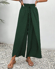 Lena | Elegante Damenhose mit weitem Bein Print