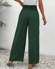 Lena | Elegante Damenhose mit weitem Bein Print