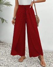 Sommerhose Damen mit hoher Taille – Elegant gemustert & luftig bequem