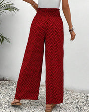 Lena | Elegante Damenhose mit weitem Bein Print