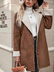 Paula | Eleganter Mantel mit Knopfleiste & Plisseekragen