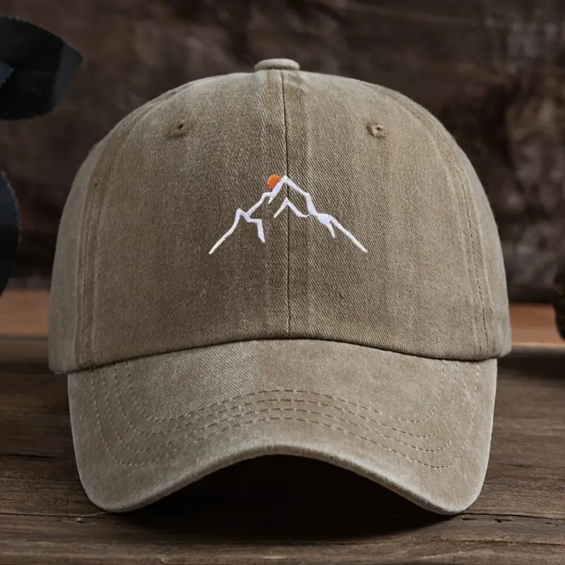 Ermil – Bestickte Baseball Kappe Mit Berggipfel
