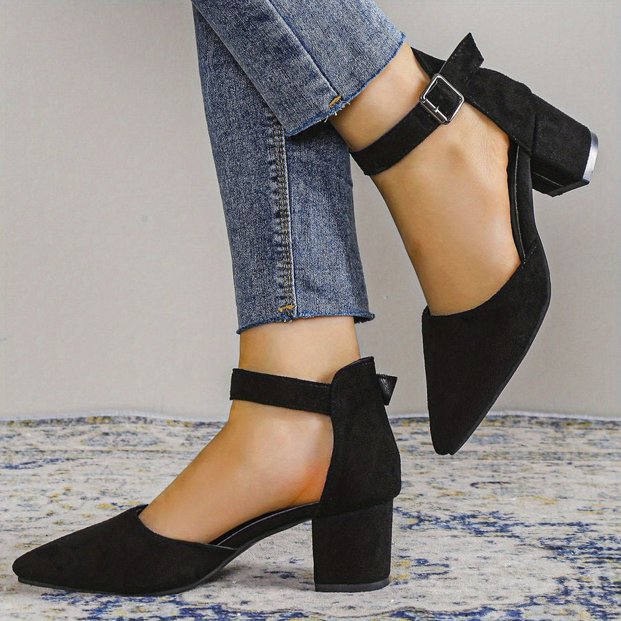 Heidi-Mode | Damen Sandalen mit Blockabsatz Schnürung, mit Knöchelriemen, Elegant