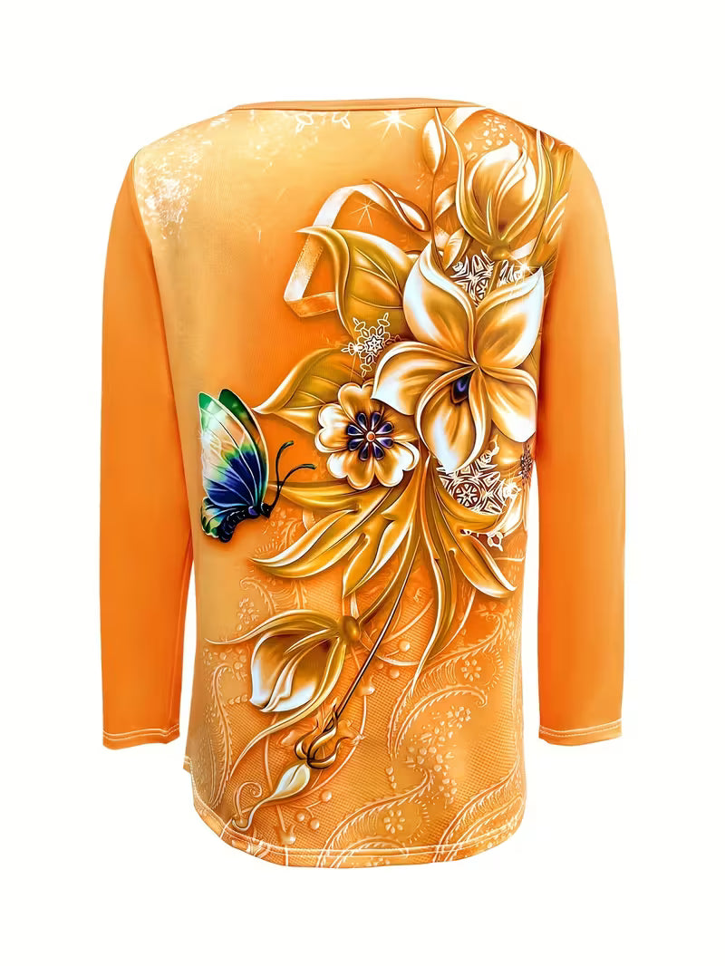 Ljiljana – Modisches Oberteil Mit Blumenmuster