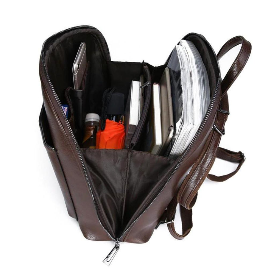 Saskia - Klassischer Doppelreißverschluss-Rucksack