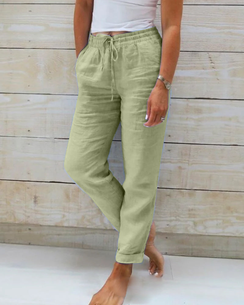 AURELIA - WEITE LEINENHOSE
