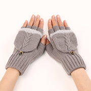 GloveGleam – Gestrickte Fingerlose Flip Handschuhe