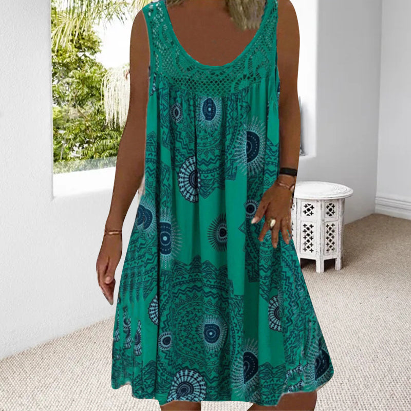 Heidi-Mode | Ärmeloses Plus-Size Sommerkleid