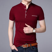 Kurzärmeliges Herren-Poloshirt aus Baumwolle mit modernem Kragen - Álvaro