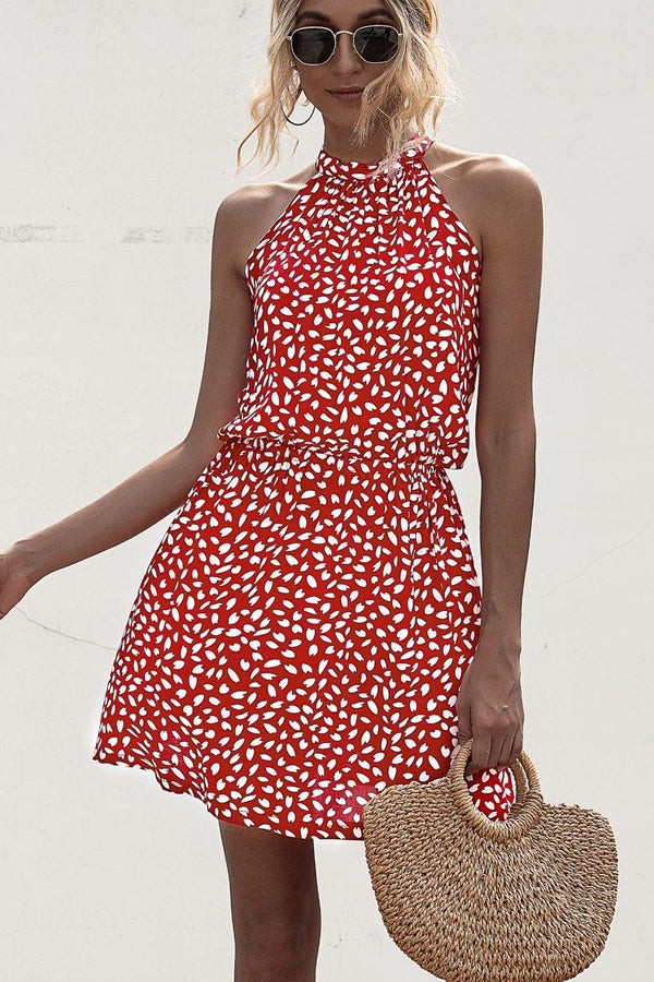 Elegantes Neckholderkleid mit Polka Dot-Print für dich