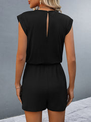 Heidi-Mode | Rundhals Cap Sleeve Playsuit