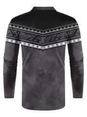 Tamas – Lässiges Vintage Polo Hemd Mit 3D-Druck