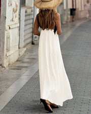 SIENNA | Elegantes Kleid mit offener Rückseite und modischem Wickelkragen
