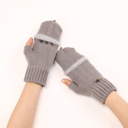 GloveGleam – Gestrickte Fingerlose Flip Handschuhe