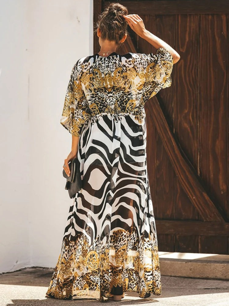 Heidi-Mode | Kimono mit Leopardenmuster