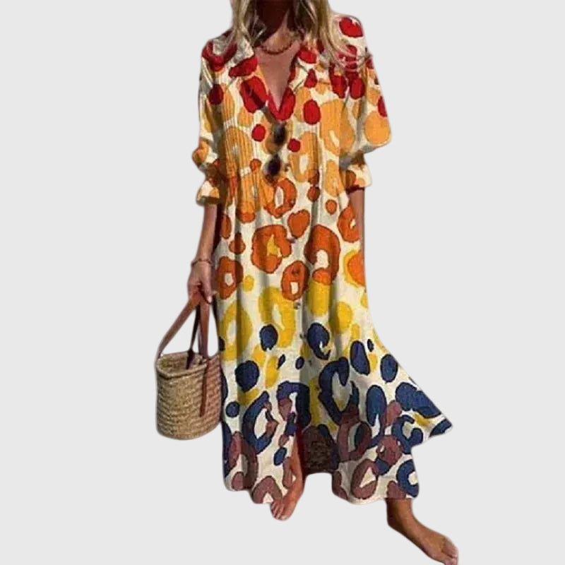 Ingrid | Damen Elegantes Bohemian Maxikleid – Boho Maxi Kleid Elegant 2026