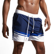 Heidi-Mode | Schnell Trocknende Badeshorts für Männer mit Farbblock-Patchwork