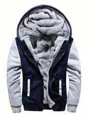 Oziel - Warme Fleece Jacke Mit Kapuze Und Reißverschluss