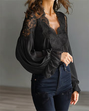 Alena | Bluse Damen elegant mit hochwertigen Spitzendetails