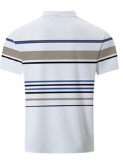 Gestreiftes Kurzarm-Poloshirt für Herren im lässigen Stil - Mateo