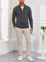 Yedidya - Lässiger Langarm Strick Pullover
