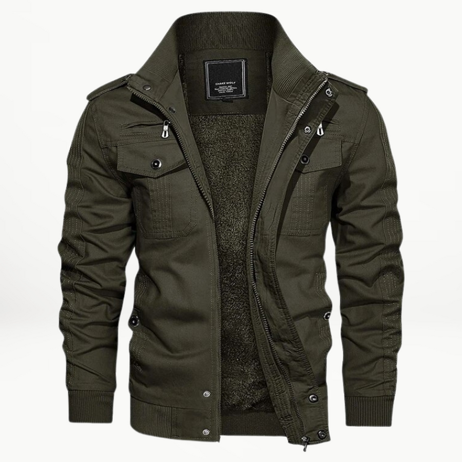 Lässige Winterjacke Mit Taschen Für Herren | Reißverschluss