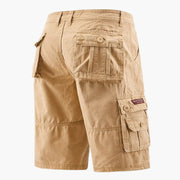 Herren Sommer Cargo-Shorts mit elastischem Bund und Taschen