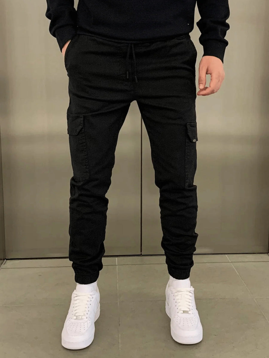 Finn | Bequeme Stretch-Cargohose Herren stilvoll