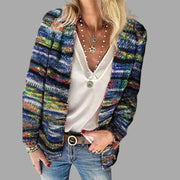 Damen Strickjacke mit buntem Muster – Bequeme und modische Cardigan für einen lässigen Look