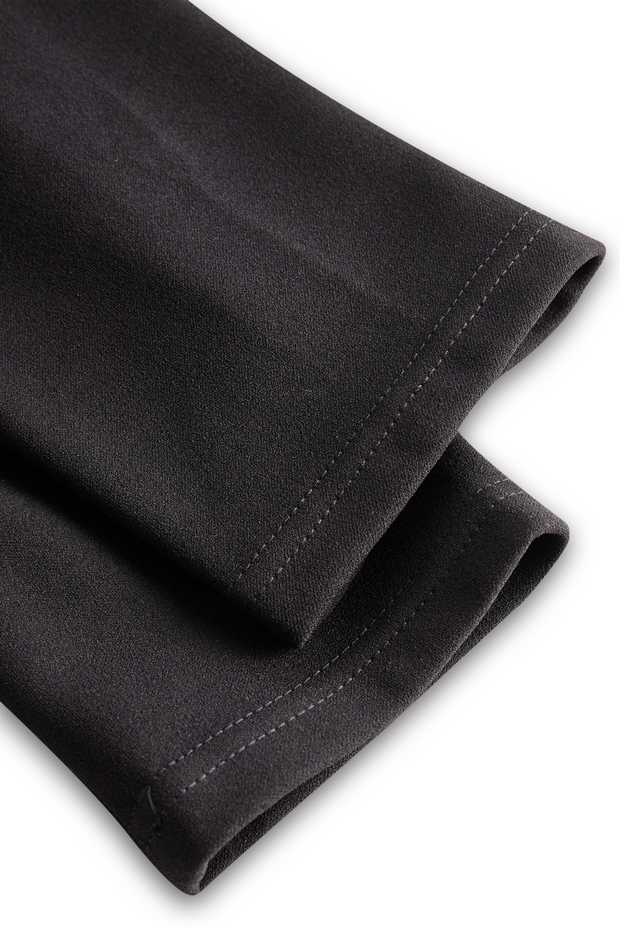 Schwarzes Etuikleid mit Gürtel für Damen | Stehkragen