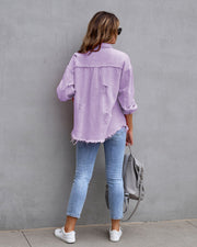 Moderne Damen Jeansjacke - Farbige Denim Outdoor-Jacke für jeden Anlass