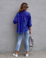 Moderne Damen Jeansjacke - Farbige Denim Outdoor-Jacke für jeden Anlass