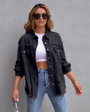 Moderne Damen Jeansjacke - Farbige Denim Outdoor-Jacke für jeden Anlass