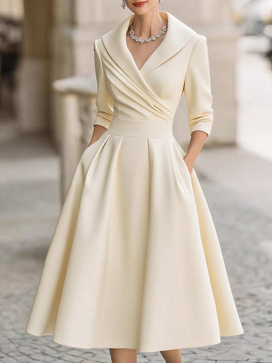 Lea™ | Elegantes Midikleid mit Dezentem Glanz