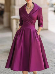 Lea™ | Elegantes Midikleid mit Dezentem Glanz