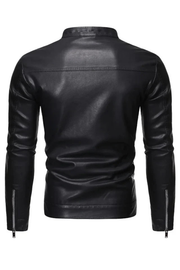Neil | Lederjacke mit Stehkragen