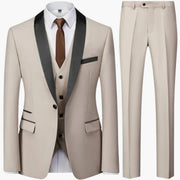 Herren Slim Fit Anzug dreiteilig für formelle Anlässe ganzjährig