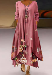 Belle - Stilvolles, locker sitzendes Kleid mit Print für Damen