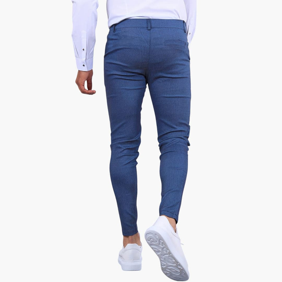 Herren Slim Fit Hose in Knöchellänge mit Taschen