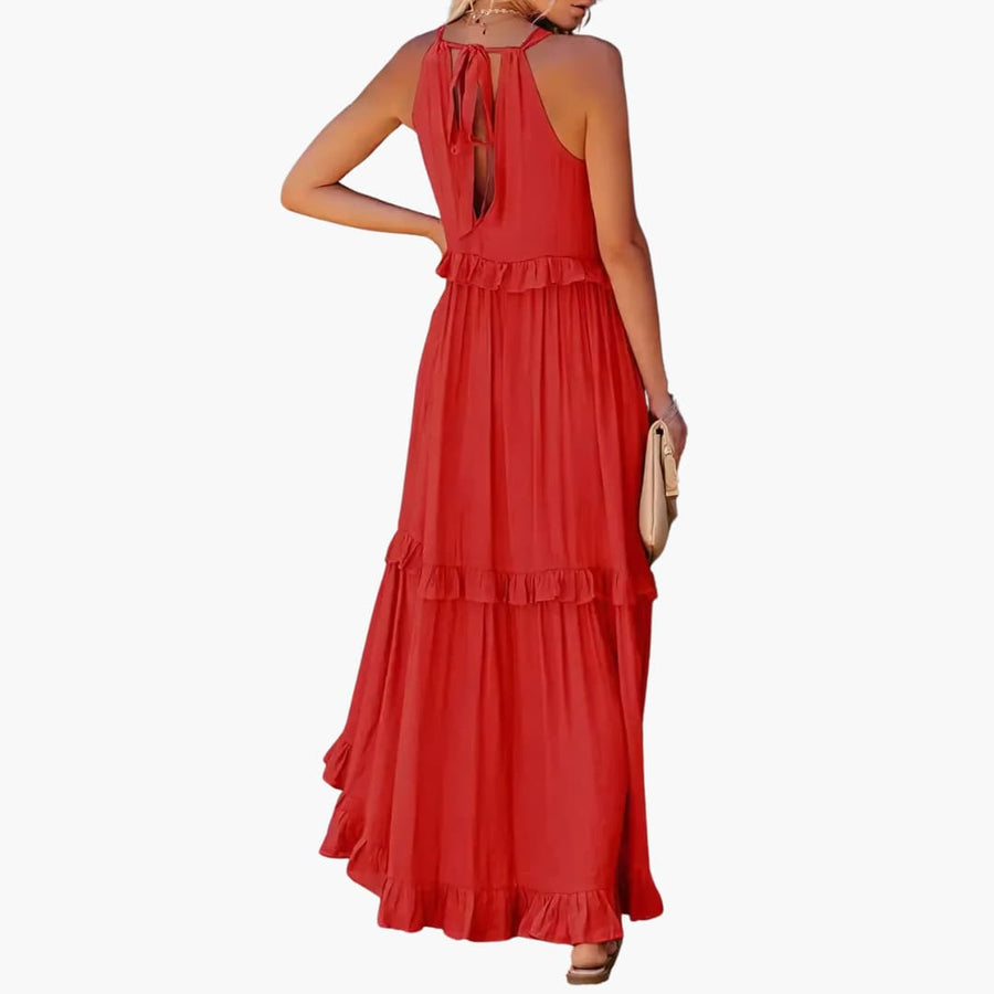 Maxikleid Stufen - Rüschenkleid für Damen, elegant & luftig