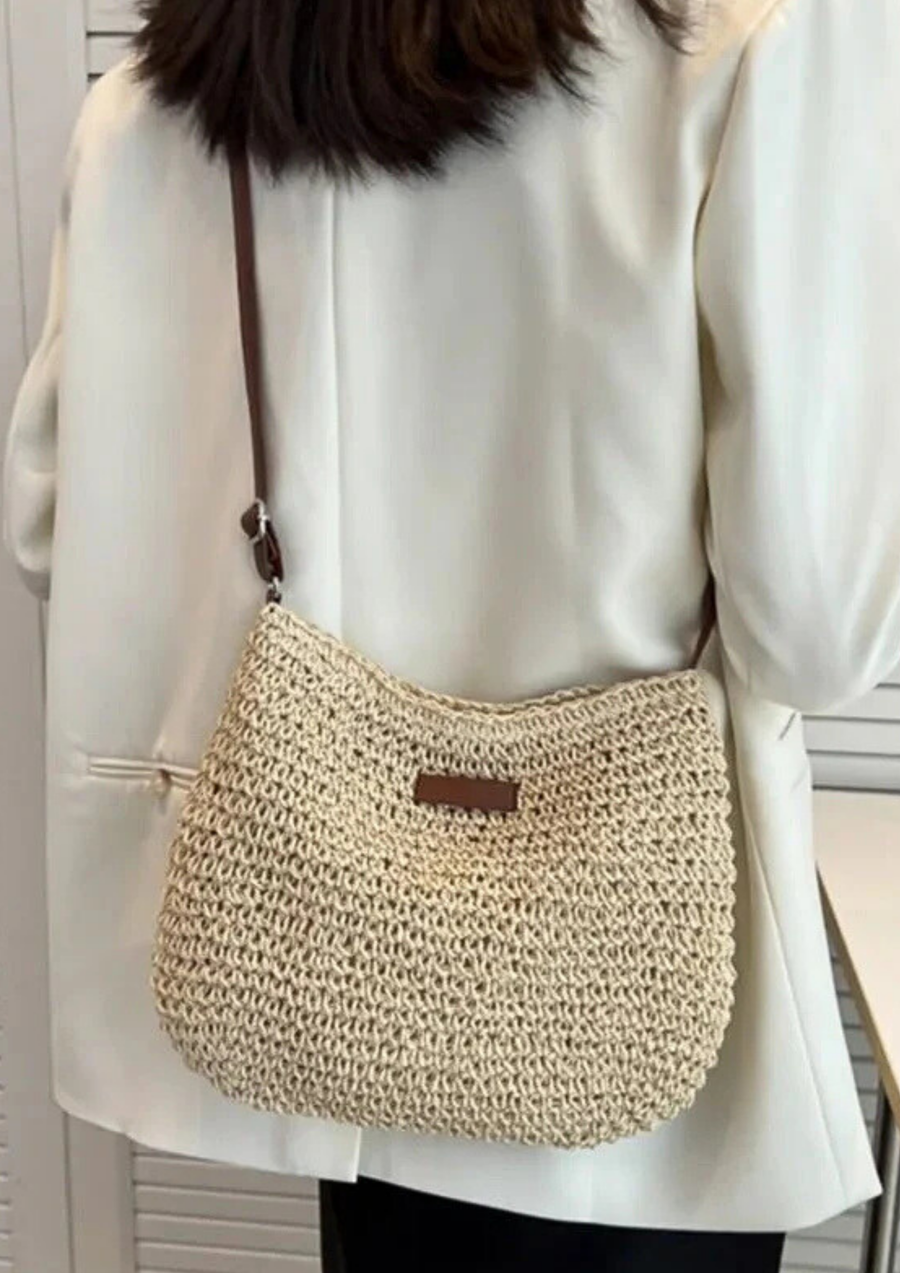 Eryln Strohumhängetasche | Beige