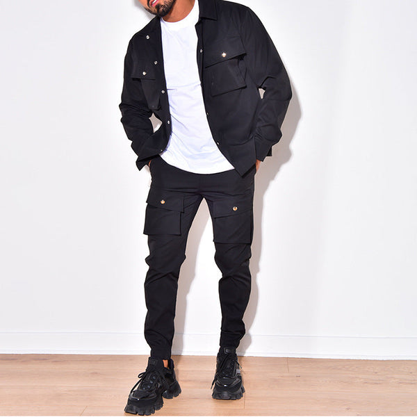 Adrian – herren-cargo-outfit (hemd und hose)