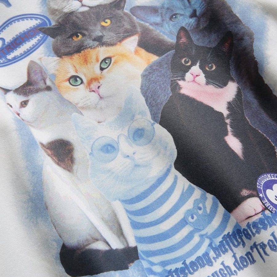 Arietty - Lässiges Sweatshirt mit Katzenmotiv aus Baumwolle