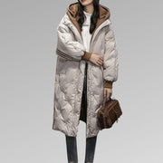 Damen Oversized Daunenmantel mit Kapuze – Stylischer und warmer Wintermantel für kalte Tage