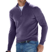 Lässiger Herrenpullover Mit Halbem Reißverschluss | Langarm