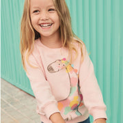 Mädchen Sweatshirt mit kreativem Giraffenmotiv Drune