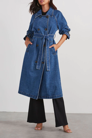 Jeans-Trenchcoat Für Damen | Lang