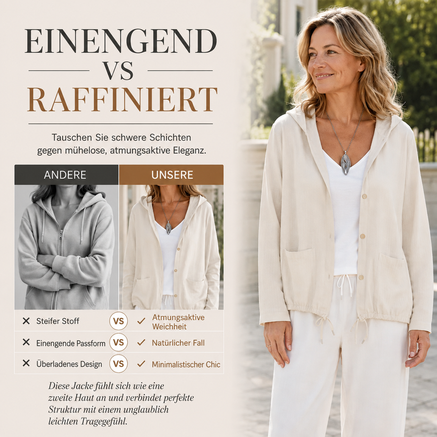 Fuida | Leichte Kapuzenjacke mit verstellbarem Saum