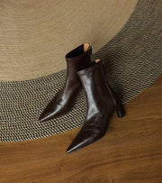 Lielah – Lederstiefelette Mit Reißverschluss